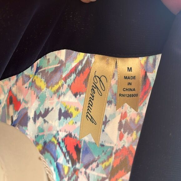 NWOT Chenault Aztec Pattern Sheer Sleeveless Blouse - Picture 2 of 10